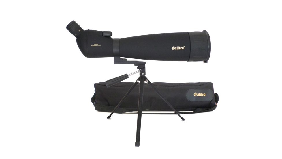 Galileo G-90SP 30-90x90mm Zoom Spottig Scope w/Smartphone Adapter and Shoulder Case, Black, NSN N, G-90SP