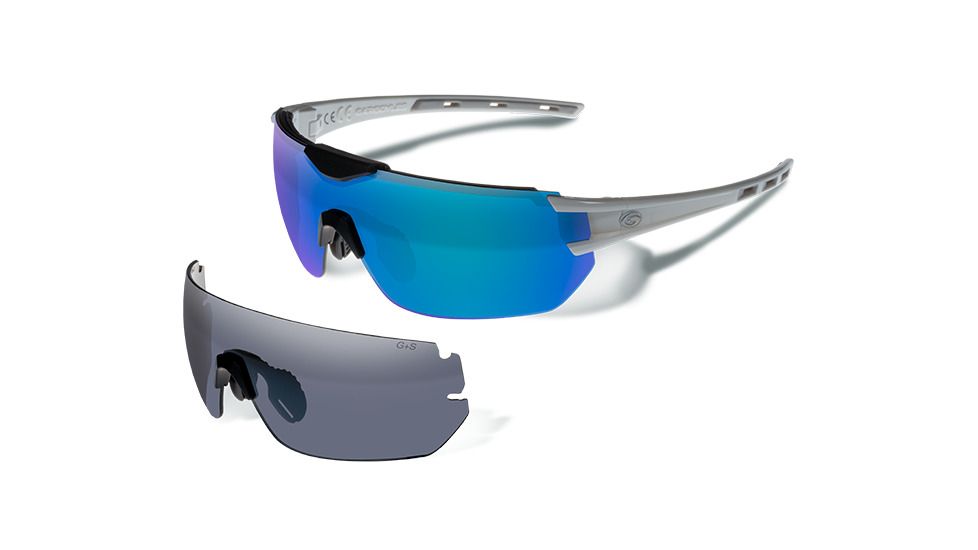 Gargoyles Blaze Sunglasses, White Frame, Smoke Lenses 10700278.QTM