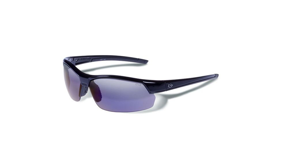 Gargoyles Breakaway Sunglasses w/ Black Frame, Smoke Polarized w/Blue Mirror Lens GAR10700119