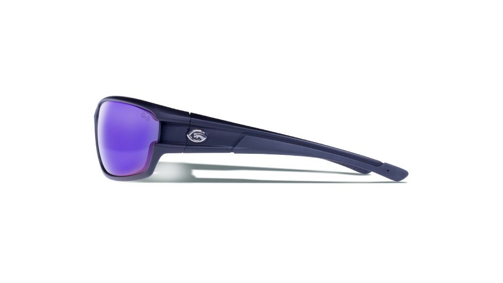 Gargoyles HAVOC Sunglasses, Matte Black Frame, Smoke Polarized with Plasma Mirror Lens, Polarized, 10700193.QTM