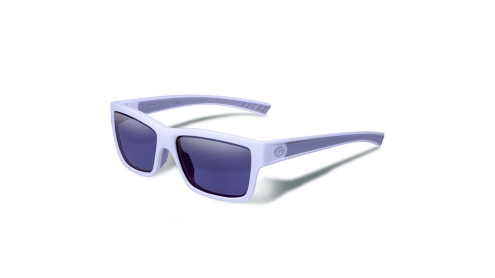 Gargoyles Homeland Sunglasses w/ White  Frame, Smoke Polarized w/Blue Mirror Lens GAR10700147