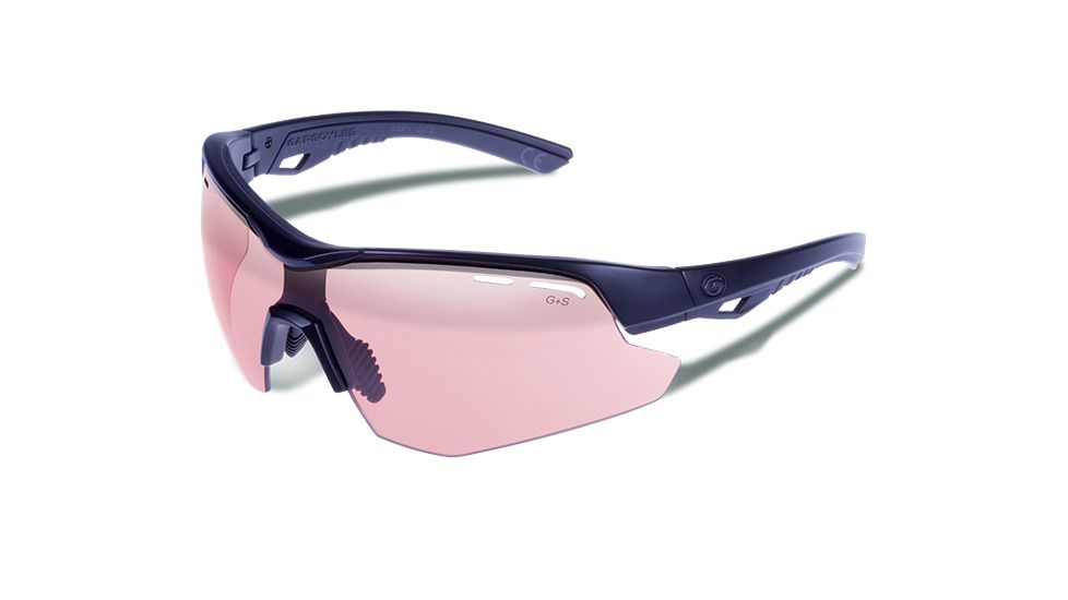Gargoyles Rucker Sunglasses, Matte Black Frame, Rose Lenses 10700273.QTM