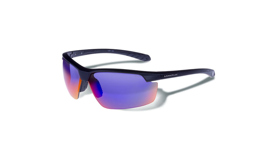 Gargoyles Stakeout Sunglasses w/ Matte Black Frame, Smoke w/Plasma Mirror Lens GAR10700113