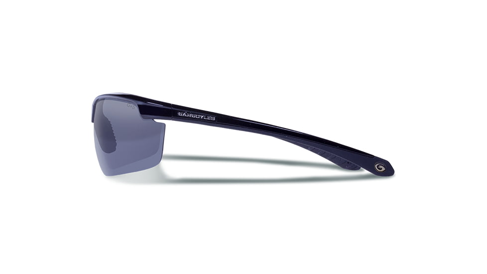 Gargoyles STAKEOUT Sunglasses, Black Frame, Smoke with Silver Mirror Lens, 10700209.QTM