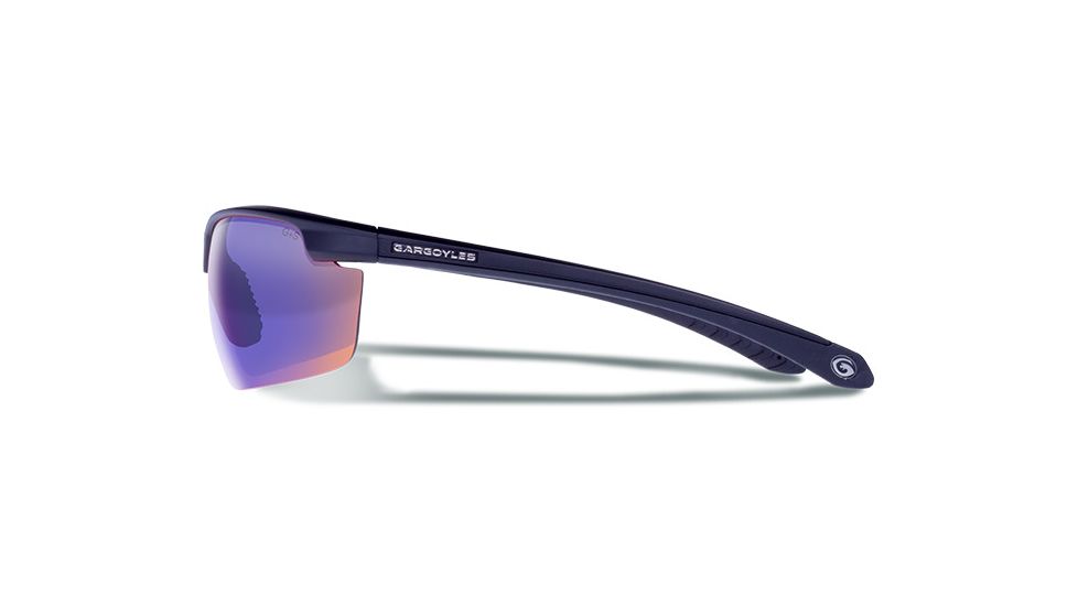 Gargoyles STAKEOUT Sunglasses, Matte Black Frame, Smoke with Plasma Mirror Lens, 10700211.QTM