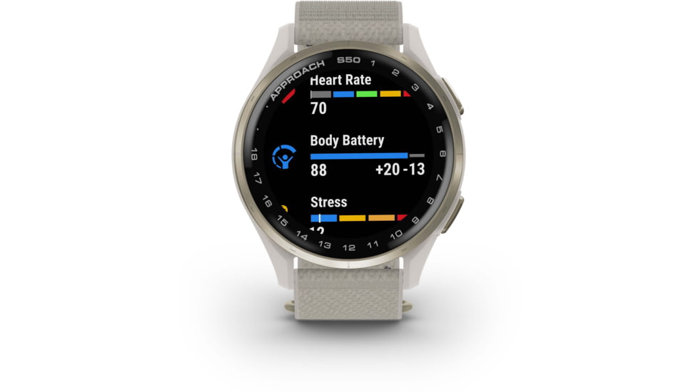 Garmin Approach S50 GPS Golf SmartWatch, Ivory, 010-03010-01