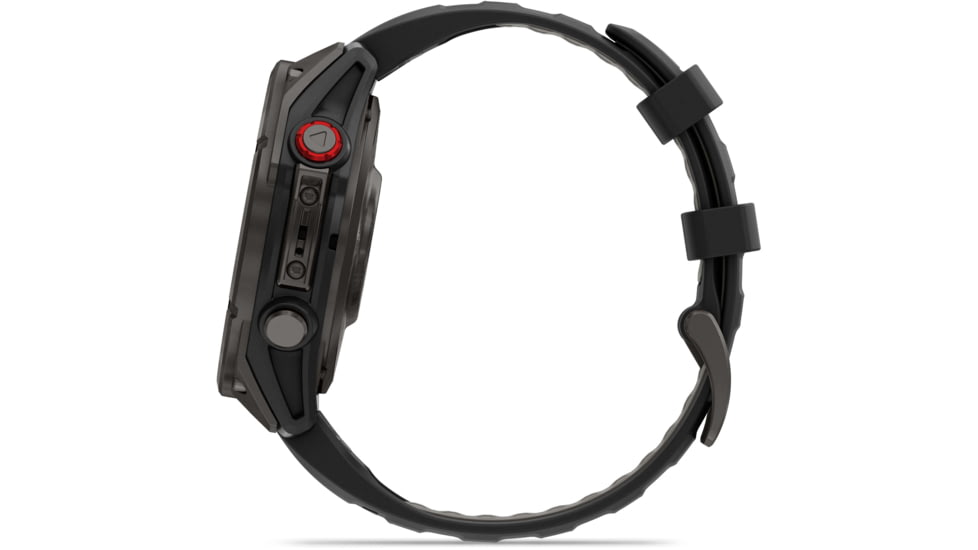 Garmin Fenix 8 Pro Unisex Watches, 47mm Case Diameter, Titanium Bezel, Black/Pebble Gray Silicone Band, 010-03198-00