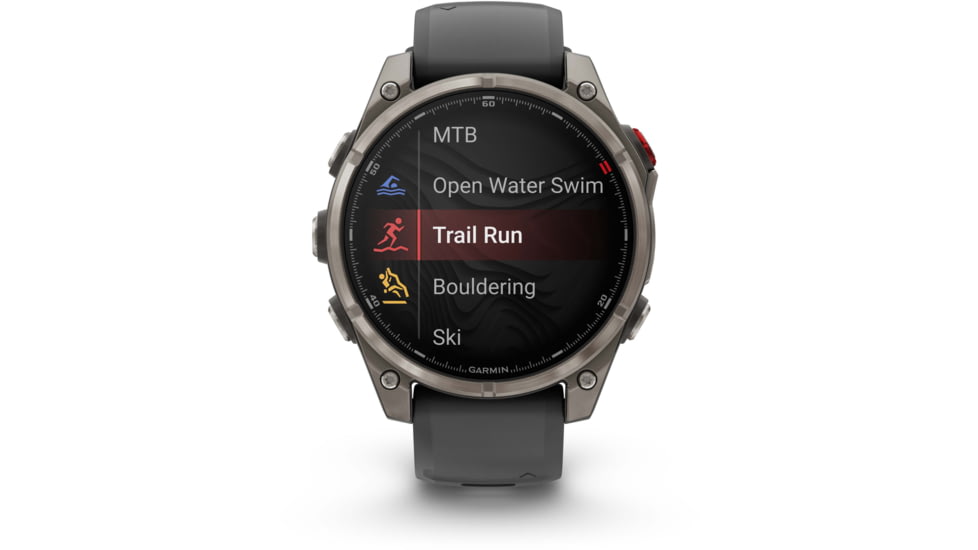 Garmin Fenix 8 Pro Unisex Watches, 47mm Case Diameter, Titanium Bezel, Graphite/Black Silicone Band, 010-03198-10