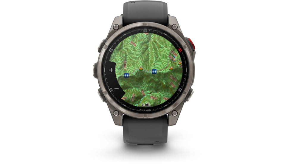 Garmin Fenix 8 Pro Unisex Watches, 47mm Case Diameter, Titanium Bezel, Graphite/Black Silicone Band, 010-03198-10