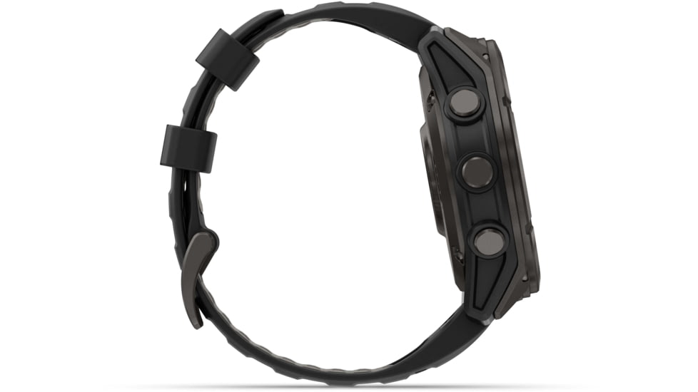 Garmin Fenix 8 Pro Unisex Watches, 51mm Case Diameter, Titanium Bezel, Black/Pebble Gray Silicone Band, 010-03199-00