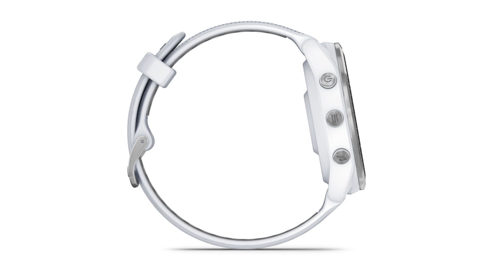 Garmin Forerunner 965, Titanium Bezel w/ Whitestone Case and Whitestone/Powder Gray Silicone Band, 010-02809-01