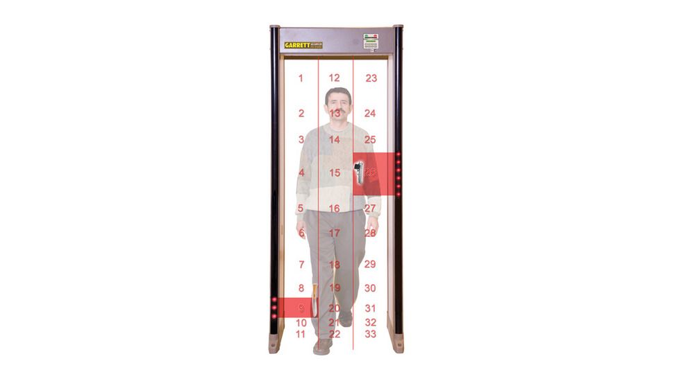 Garrett PD6500i TSA-Certified 30-inch Walk-Through Metal Detector, Beige 1168411