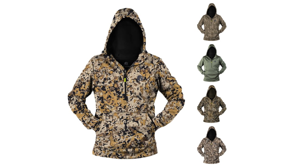 Gator Waders Camp Hoodie - Men's, 7 Brown, Mossy Oak Bottomland, Olive, Realtree Max-7, Seven