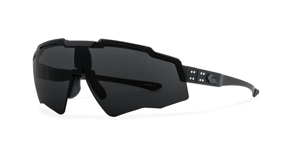 Gatorz Blastshield B2 Sunglasses, Black, Matte Black Logo, MilSpec Ballistic, Smoke w/ Anti-Fog, ANSI Z87.1, Black, One Size, 841235127434