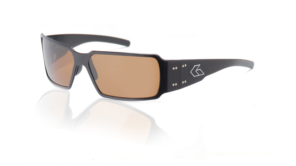 Gatorz Boxster Sunglasses, Black Frame, Brown Lens BOXBLK03