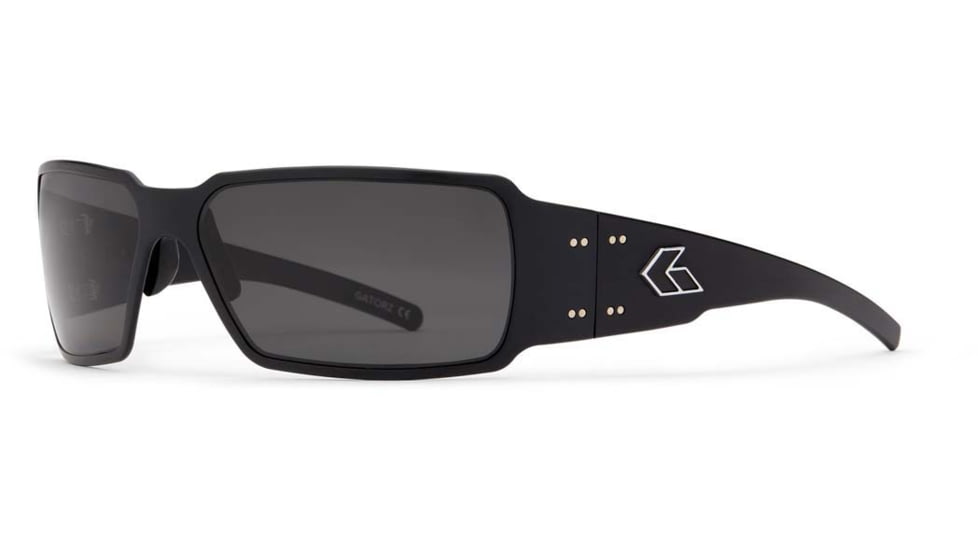 Gatorz Boxster Sunglasses, Black Frame, Grey Polarized Lens BOXBLK01P