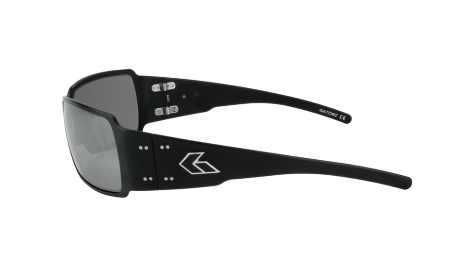 Gatorz Boxster Sunglasses, Black Frame, Smoked Polarized w/ Chrome Mirror Lens, BOXBLK01P-C