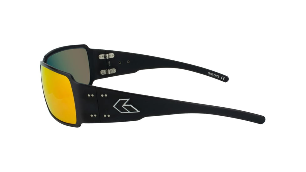 Gatorz Boxster Sunglasses, Black Frame, Sunburst Mirror Polarized Lens, BOXBLK13P