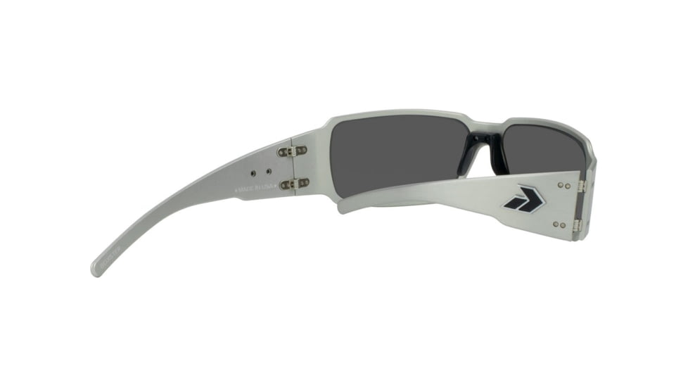 Gatorz Boxster Sunglasses, Brushed Frame, Smoked Polarized W/ Blue Mirror Lens, BOXBRU01P-B