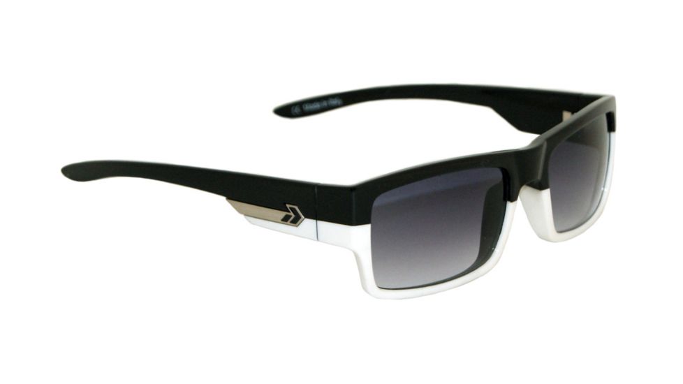 Gatorz Capbwh01fBwh Capone Black White Frame Gray Fade Lens Sunglasses