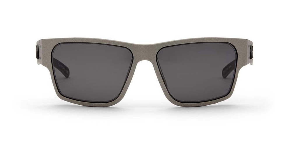 Gatorz Delta Sunglasses, Cerakote Gun Metal Frame, Smoke Polarized Lens, Matte Black Plug, GDELCGUN01PMBP