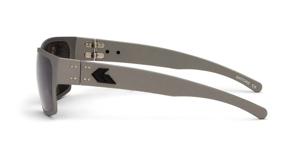 Gatorz Delta Sunglasses, Cerakote Gun Metal Frame, Smoke Polarized Lens, Matte Black Plug, GDELCGUN01PMBP