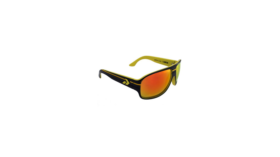 Gatorz El2bky13mBky Ely2 Black Yellow Red Sunburst Lens Sunglasses