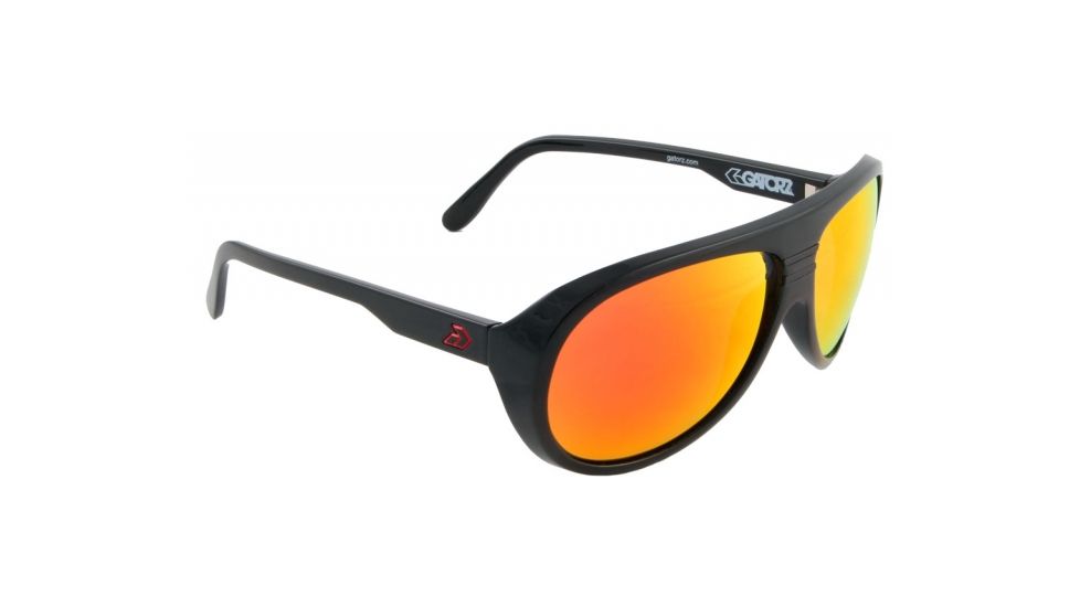 Gatorz Elyblk13mBk Ely Black Frame Red Sunburst Lens Sunglasses