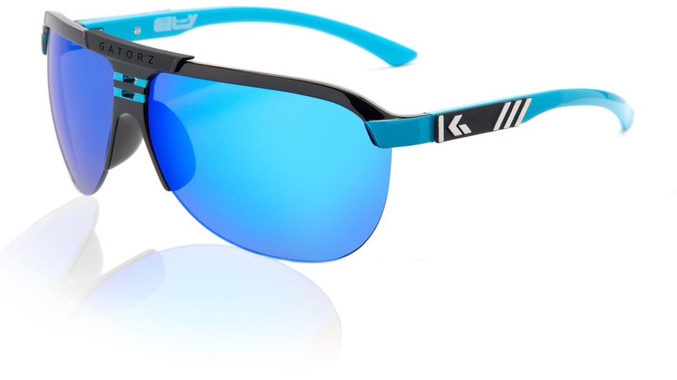 Gatorz Elyflight Sunglasses, Blue Chrome Lens, Blue Frame ELFBLU08C