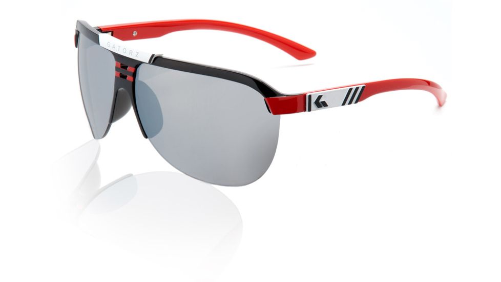 Gatorz Elyflight Sunglasses, Chrome Lens, Red Frame ELFRED02