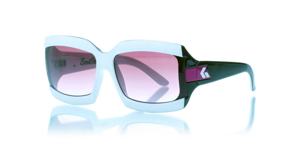 Gatorz Emibwh19fBwh Emilia Black White Frame Merlot Fade Lens Sunglasses