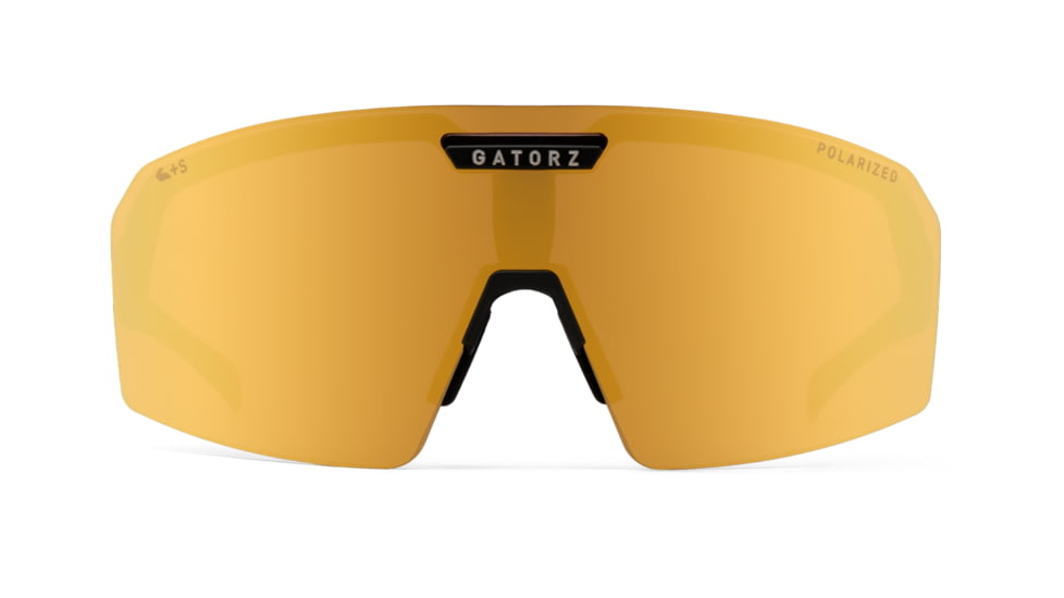 Gatorz Havok Black Frame, Engraved Logo, Smoke Polarized Gold Mirror Lens, 841235126406