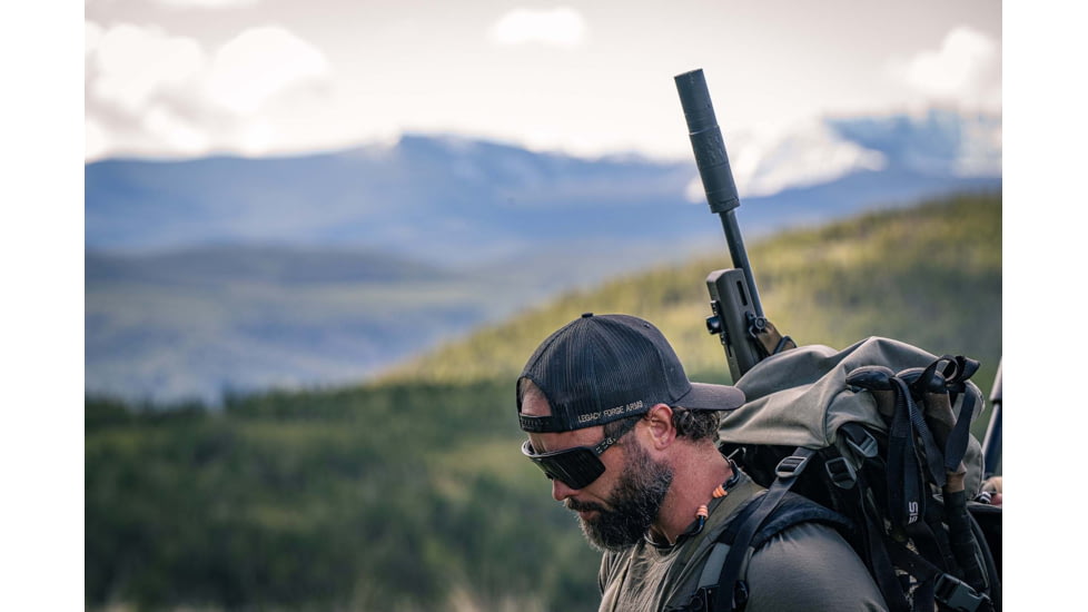 Gatorz Havok Sunglasses, Engraved Logo, Black Frame, Smoke Lens, 841235126413