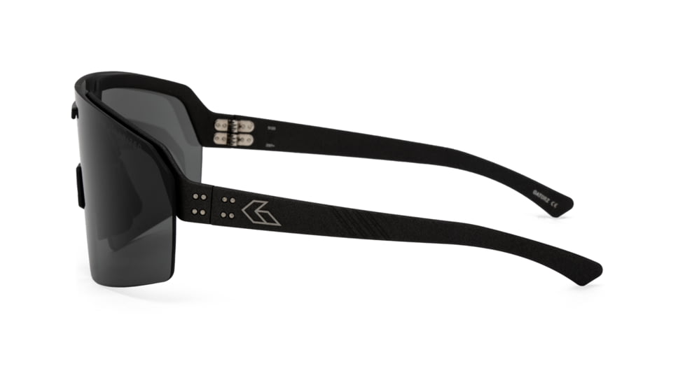 Gatorz Havok Sunglasses, Engraved Logo, Black Frame, Smoke Lens, 841235126413