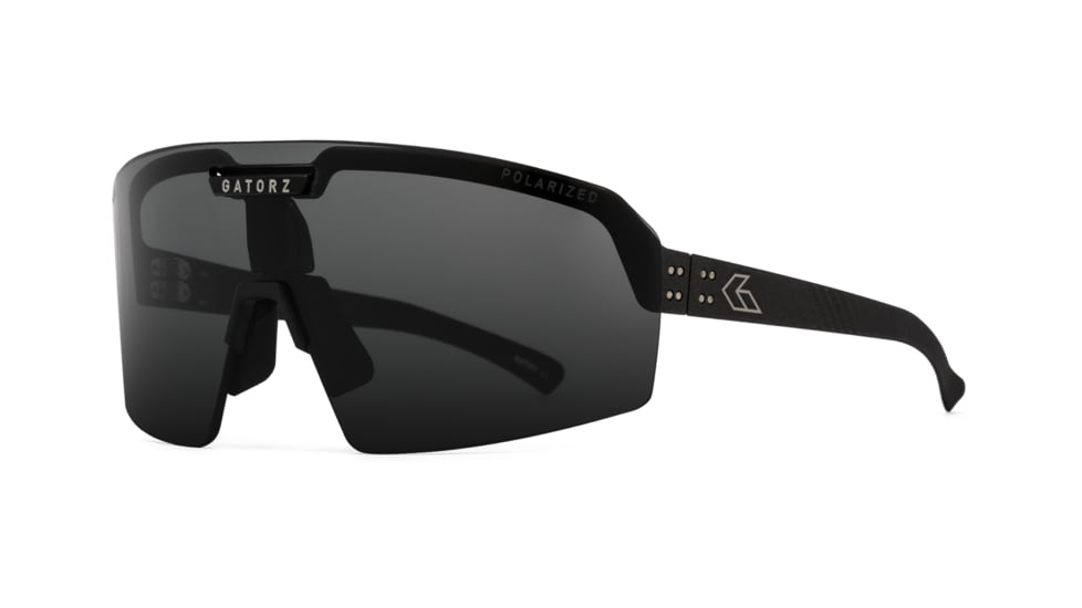 Gatorz Havok Sunglasses, Engraved Logo, Black Frame, Smoke Lens, 841235126413