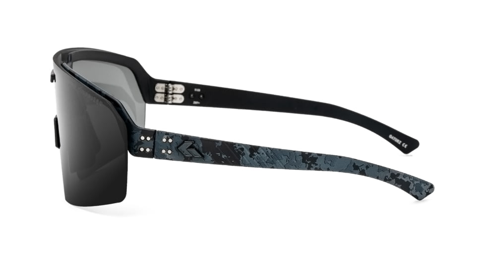 Gatorz Havok Sunglasses, Engraved Logo, Graffiti Camo Frame, Smoke Polarized Lens, 841235126451