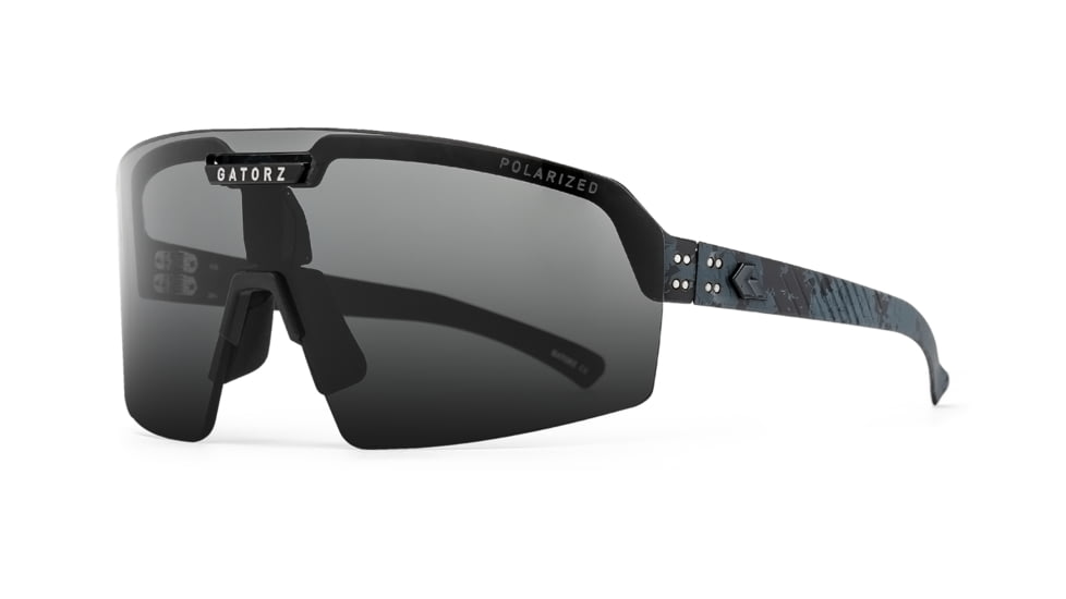 Gatorz Havok Sunglasses, Engraved Logo, Graffiti Camo Frame, Smoke Polarized Lens, 841235126451