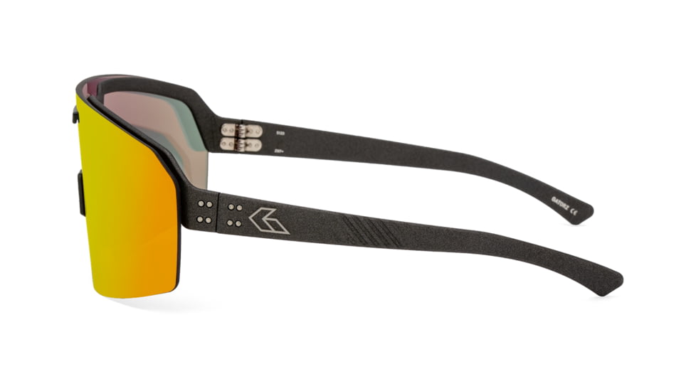Gatorz Havok Sunglasses, Engraved Logo, Graphite Frame, Sunburst Mirror Lens, 841235126437