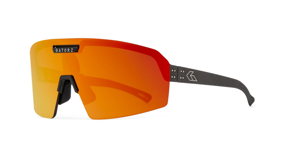 Gatorz Havok Sunglasses, Engraved Logo, Graphite Frame, Sunburst Mirror Lens, 841235126437