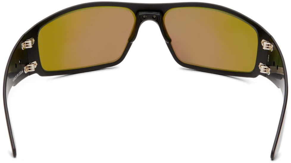 Gatorz Magnum Sunglasses, Asian Fit, Black Frame, Brown Polarized w/ Green Mirror Lens, AF-MAGBLK03P-G