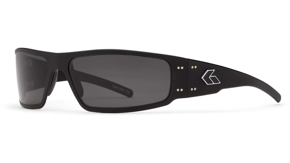 Gatorz Magnum Sunglasses, Asian Fit, Black Frame, Smoked Polarized Lens, AF-MAGBLK01P
