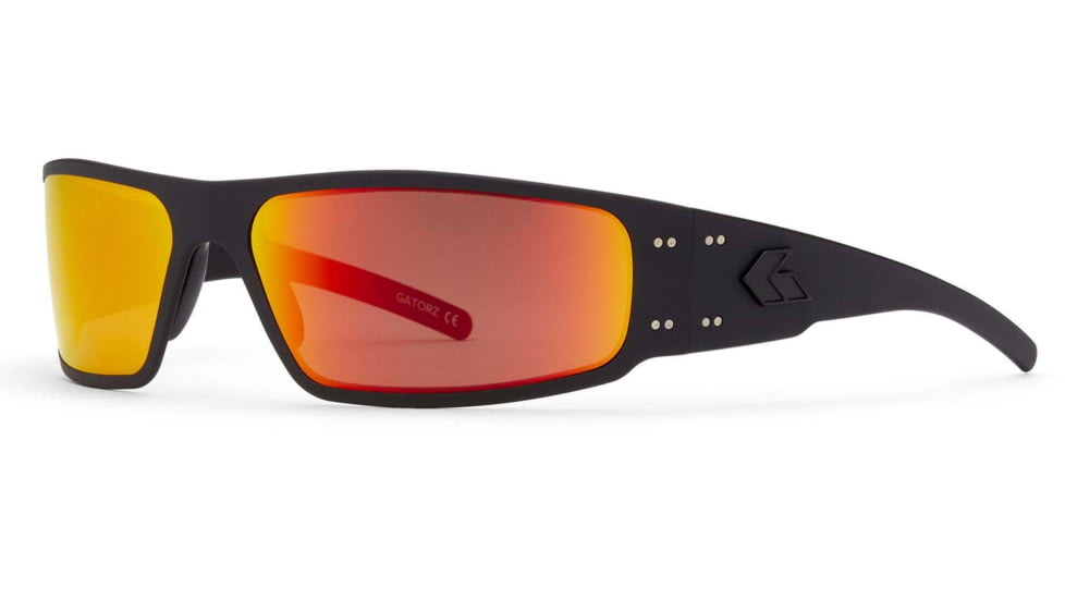 Gatorz Magnum Sunglasses, Asian Fit, Black Frame, Sunburst Polarized Lens, AF-MAGBLK13P