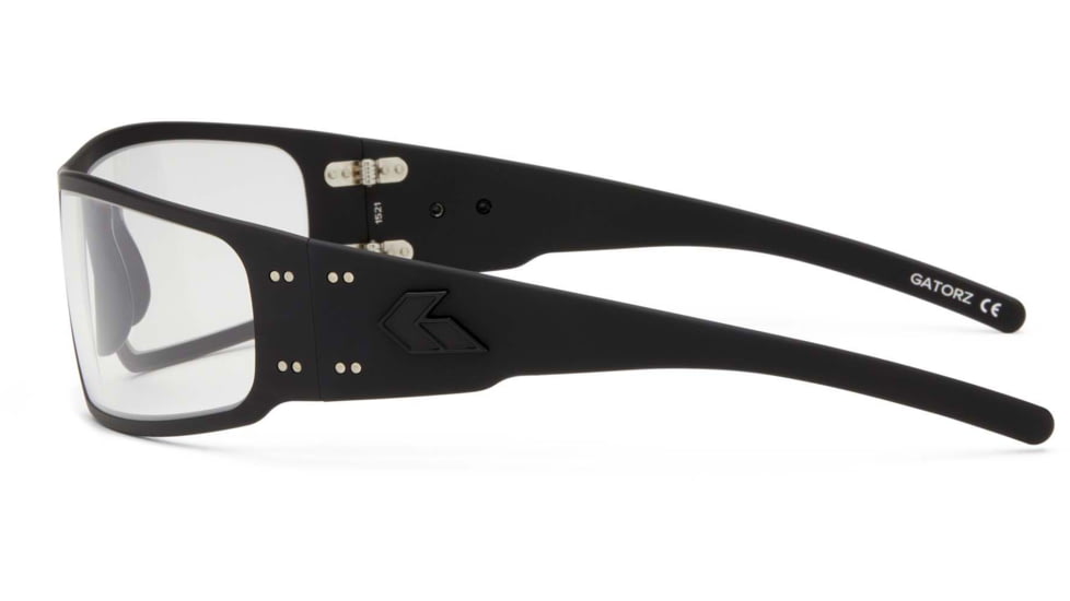 Gatorz Magnum Sunglasses, Asian Fit, Black Frame, Clear, Non Polar Lens, Matte Black Plug Af-M, AF-MAGBLK06MBP