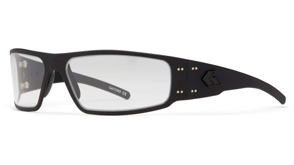 Gatorz Magnum Sunglasses, Asian Fit, Black Frame, Clear, Non Polar Lens, Matte Black Plug Af-M, AF-MAGBLK06MBP