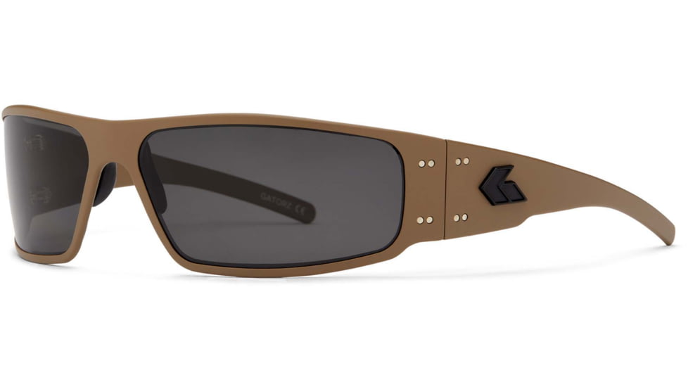 Gatorz Magnum Sunglasses, Asian Fit, Cerakote Tan Frame, Smoked Polarized Lens, AF-MAGCTN01P