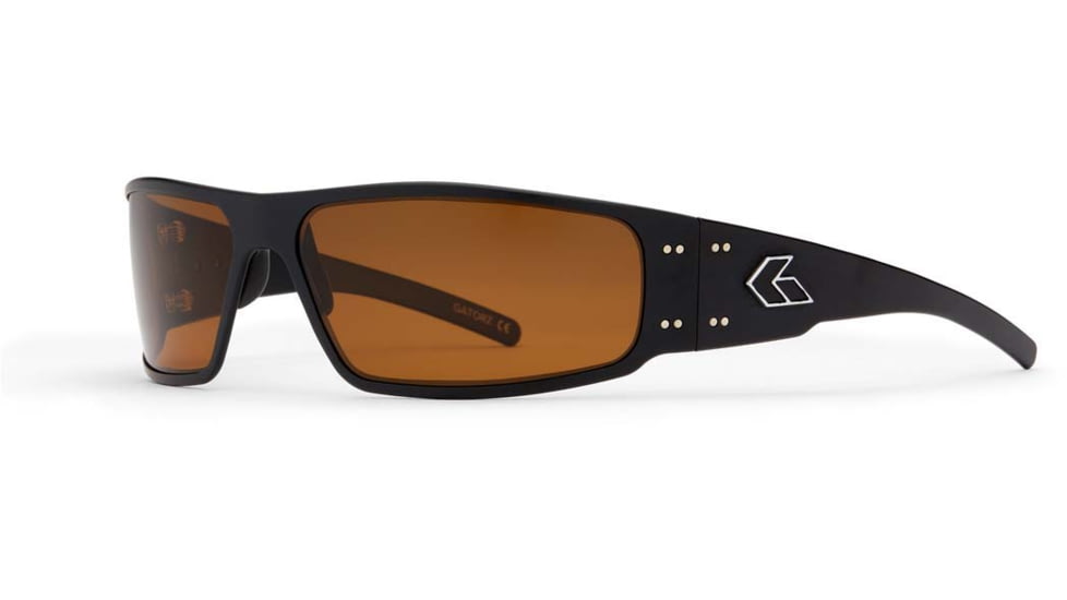 Gatorz Magnum Sunglasses, Black Frame, Brown Polarized Lens, GZ-01-045