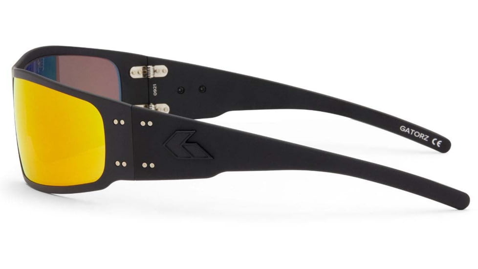 Gatorz Magnum Sunglasses, Blackout Frame, Smoke Polarized w/Sunburst Mirror Lens, GZ-01-014