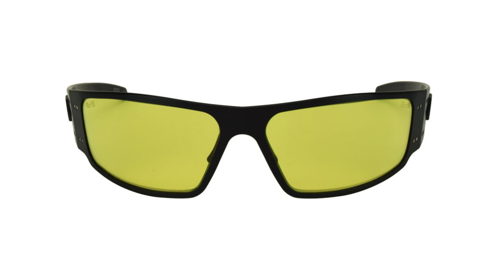 Gatorz Magnum Z Ansi Z87.1 Sunglasses, Matte Black Frame, Yellow W/ Anti-Fog Lens, MAGZBLK04A