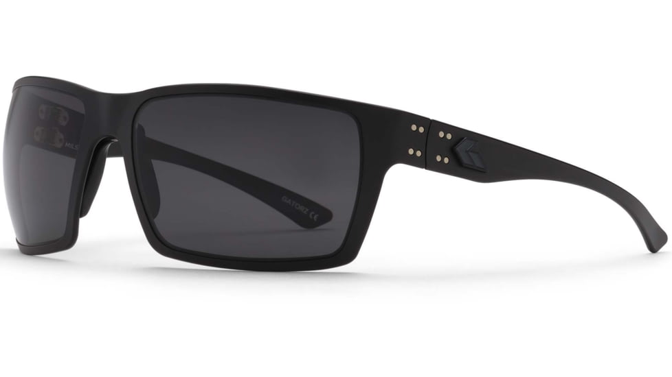 Gatorz Marauder Glasses, MILSPEC Ballistic Z87.1 Smoke Lens w/Anti-Fog, Black Cerakote, One Size, GZ-12-401