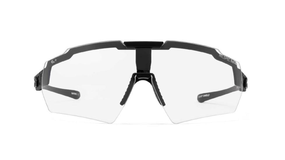 Gatorz Milspec Ballistic Z87.1 Sunglasses, Black Cerakote Frame, Clear Lens, Blackout Logo, One Size, GZ-10-402